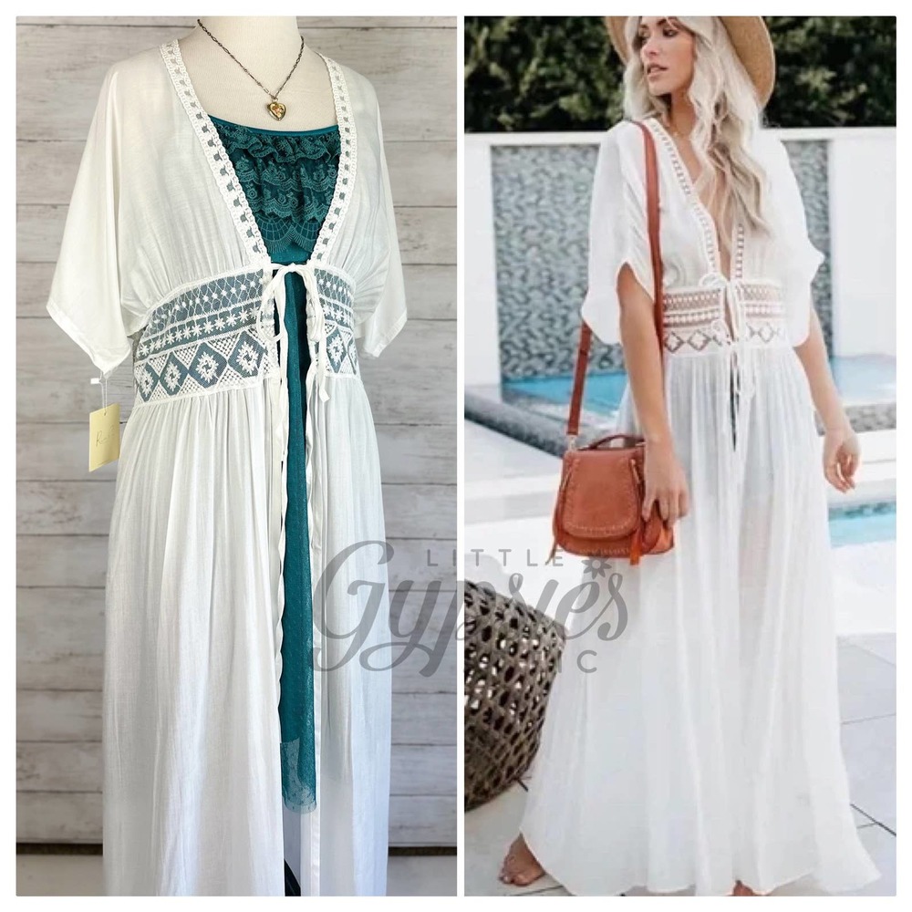 White Nights Beach Kimono Maxi Dress - Picture 12 of 12